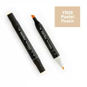Del Rey Twın Marker Yr26 Pastel Peach Çift Uçlu Grafik Kalemi Mn-dr026