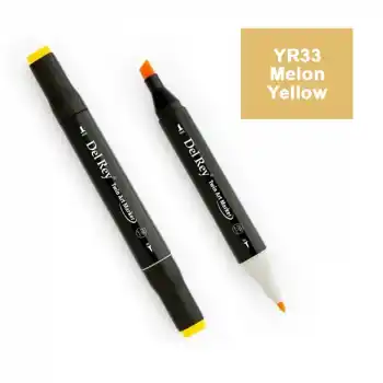 Del Rey Twın Marker Yr33 Melon Yellow Çift Uçlu Grafik Kalemi Mn-dr033