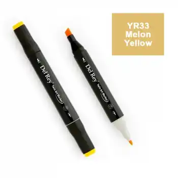 DEL REY TWIN MARKER YR33 MELON YELLOW ÇİFT UÇLU GRAFİK KALEMİ  MN-DR033