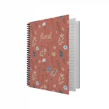 DİLMAN FLORAL 16X22 80 YP KARELİ DEFTER