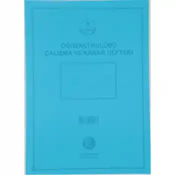 DİLMAN ÖĞRENCİ KULÜP ÇALIŞMA VE KARAR DEFTERİ PLS KAPAK