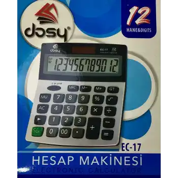 DOSY HESAP MAKİNASI ORTA BOY EC-17