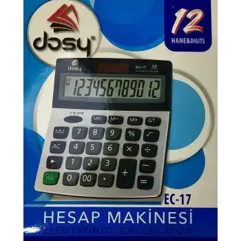 DOSY HESAP MAKİNASI ORTA BOY EC-17 (ÖZEL FİYAT)