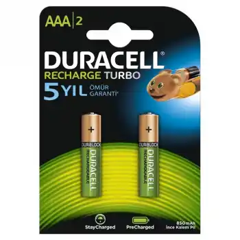 DURACELL ŞARJLI İNCE PİL 900MAH AAA 2 Lİ SE3A2850