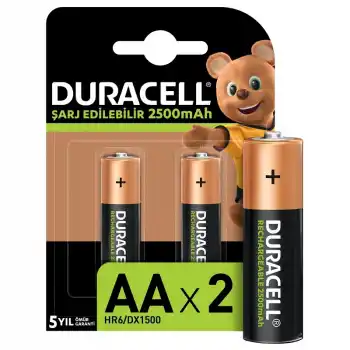 DURACELL ŞARJLI KALEM PİL 2500MAH AA 2Lİ SE2A2250