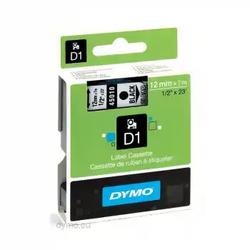 DYMO 12MMX7M ŞERİT ŞEFFAF/ SİYAH (D-45010)