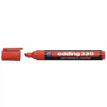 EDDİNG 330 KIRMIZI PERMANENT KESİK UÇ MARKER KALEM
