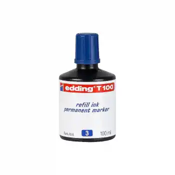 EDDİNG T100 MAVİ PERMANENT MÜREKKEP 100ML