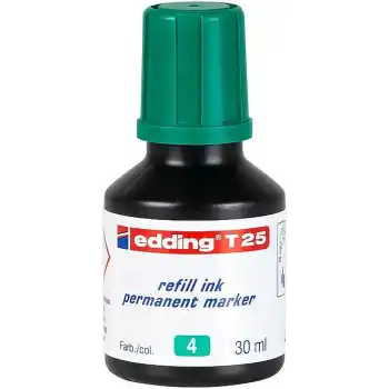 EDDİNG T25 YEŞİL PERMANENT MÜREKKEB 25ML