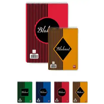 ELMA A4 SPİRALLİ ÇİZGİLİ BLOKNOT 60 YP.