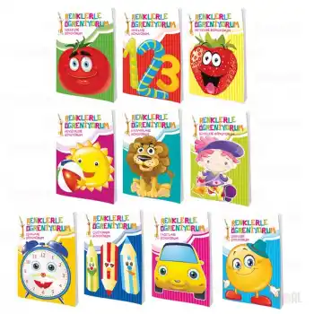 EMA ÇOCUK RENKLERLE ÖĞRENİYORUM BOYAMA KİTABI 1-10