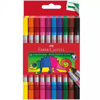 FABER 10 RENK ÇİFT TARAFLI KEÇELİ KALEM 151110