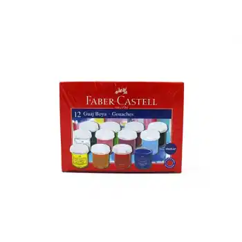 Faber 12 Renk Guaj Boya Şişe 160401