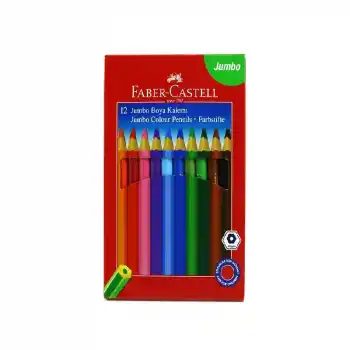Faber 12 Renk Jumbo Kuru Boya Tam Boy 5171951000
