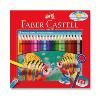 Faber 24 Renk AQuarel Boya Kalemi Karton Kt 110624