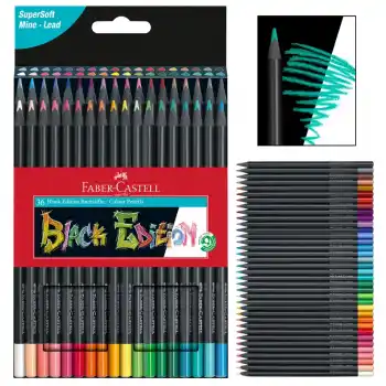 FABER BLACK EDITION 36 RENK KURU BOYA 116436