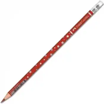 FABER KIRMIZI BAŞLIK KALEMİ YILDIZ SİLGİLİ 1131459001