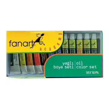 FANART 12X12 ML YAĞLI BOYA 12 RENK F-1000.S12