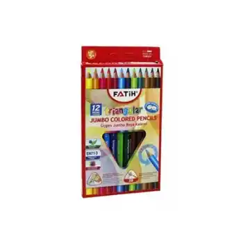 FATİH 12 RENK ÜÇGEN JUMBO KURU BOYA 33490