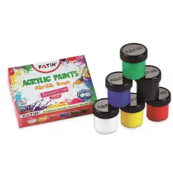 FATİH 6 RENK AKRİLİK BOYA 25 GR 55500