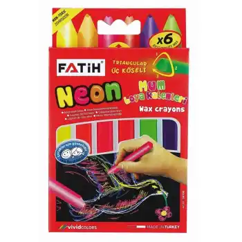 FATİH 6 RENK NEON CRAYON JUMBO MUM BOYA 50190