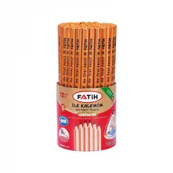 FATİH JUMBO ÜÇGEN İLK KALEMİM NATUREL KURŞUN KALEM 72 Lİ 12052