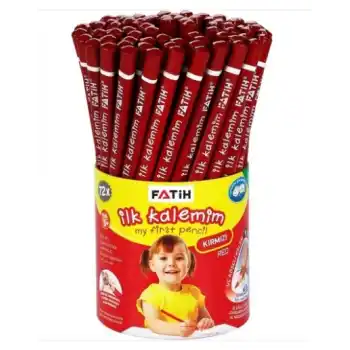 FATİH JUMBO ÜÇGEN KIRMIZI/SİYAH KALEM 72Lİ 30010