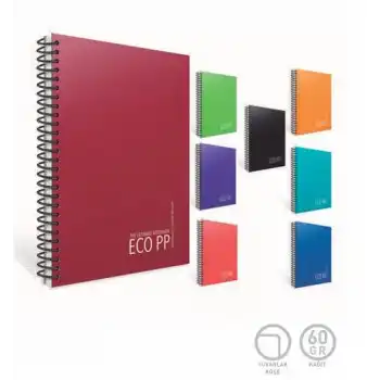 GIPTA 2032 EKO A4 100 YP ÇİZGİLİ SPR PP KAPAK DEFTER