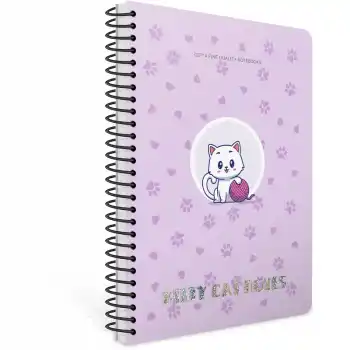 GIPTA 7283 KITTY CAT A4 100 YP KARELİ SPR PP KAPAK DEFTER