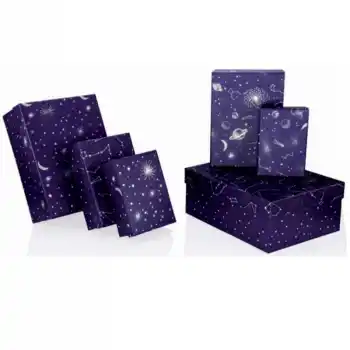 GIPTA BX69930 COSMIC DİKDÖRTGEN HEDİYELİK KUTU 6 LI SET