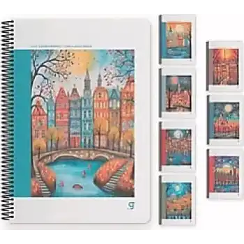 GIPTA CITY SPİRALLİ 17X24 80 YP KARELİ SERT KAPAK DEFTER 3-7255000-2011