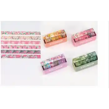 GIPTA FLOWERS RENKLİ BANT 1,5CMX2MT.6 LI K8911