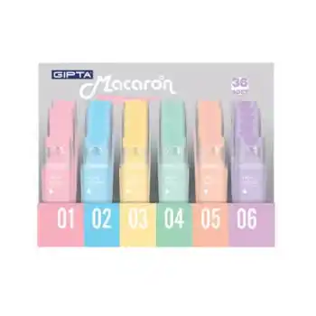 GIPTA FOSFORLU KALEM MACARON PASTEL 36 LI STAND F1565