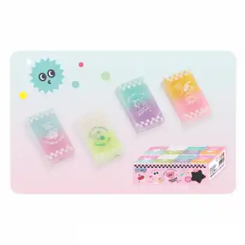 GIPTA K2345 PINK WORD TRANSPARENT SİLGİ 24 LÜ