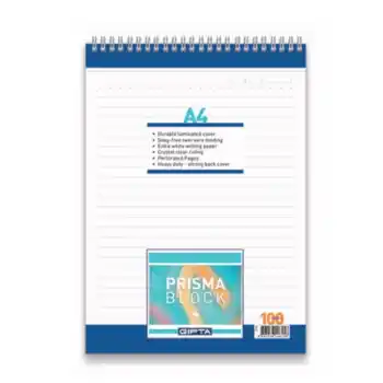 GIPTA PRISMA A4 100 YP.DÜZ BLOKNOT KART.KAPAK 1378