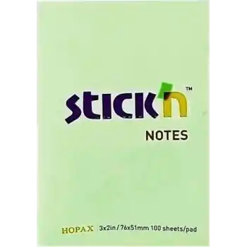 GIPTA STICKN 76X51 PASTEL YEŞİL YAPIŞKANLI NOT KAĞIDI 100 YP 21147