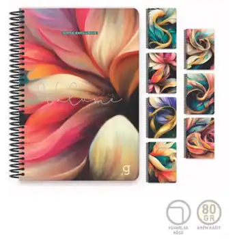GIPTA VOLUME 17X24 100 YP. KARELİ SPR. SERT KAPAK DEFTER 7029