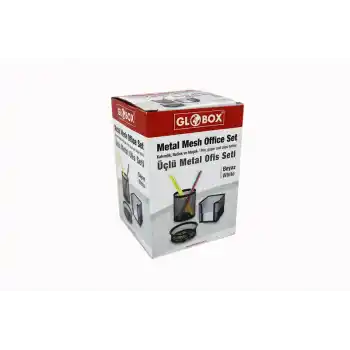GLOBOX 6643-6154 METAL KALEMLİK SETİ 3 LÜ