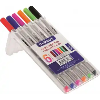 GLOBOX FINELINER KALEM 6 LI KUTU 3176