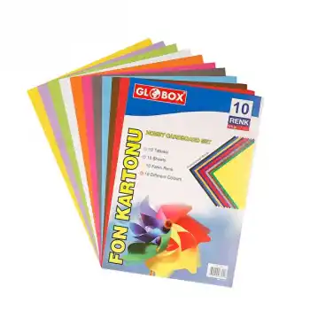GLOBOX SMART KIDS 10 RENK A4 FON KARTONU 3678