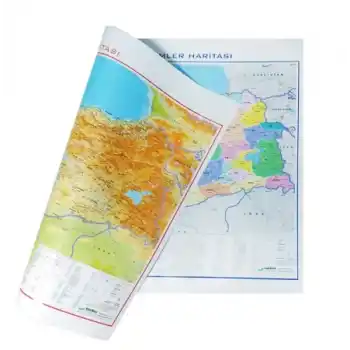 GÜRBÜZ 21012 TÜRKİYE FİZİKİ+SİYASİ HARİTA 70X100