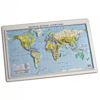 GÜRBÜZ 26021 KABARTMA HARİTA DÜNYA SİYASİ 35X50