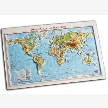 GÜRBÜZ 26100 KABARTMA DÜNYA FİZİKİ 35X50