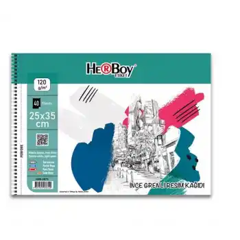 HERBOY 25X35 120 GR 40 YP SPİRALLİ RESİM DEFTERİ HRB3872