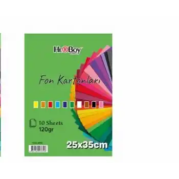 HERBOY FON KARTONU 25X35 KARIŞIK 10LU HRB-3879 (KAMPANYA)