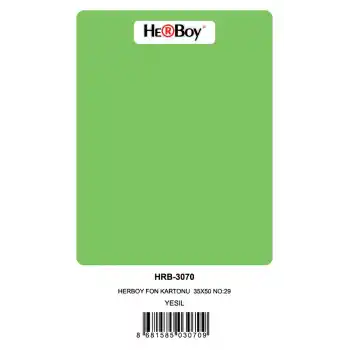 HERBOY FON KARTONU 35X50 NO:29 YEŞİL 100 LÜ HRB-3070