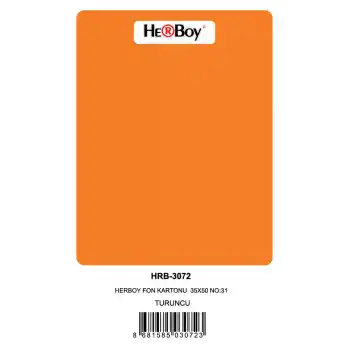 HERBOY FON KARTONU 35X50 NO:31 TURUNCU 100 LÜ HRB-3072