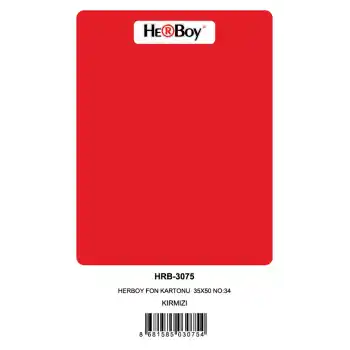 HERBOY FON KARTONU 35X50 NO:34 KIRMIZI 100 LÜ HRB-3075