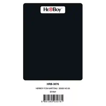 HERBOY FON KARTONU 35X50 NO:35 SİYAH 100 LÜ HRB-3076