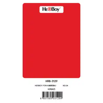 HERBOY FON KARTONU 50X70 KIRMIZI NO:34 160 GR 100 LÜ HRB-3129